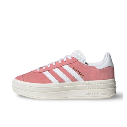 Image showing the iconic Adidas Gazelle Bold 'Super Pop', updated with a playful pink twist