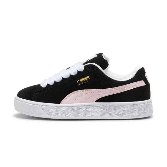 PUMA Suede XL 'Black Pink main product image. Showing thr black and pink design.