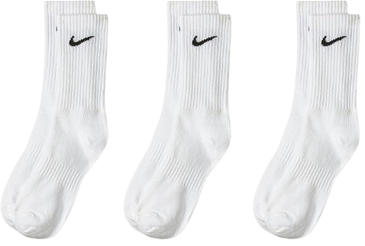 Nike Heavy White Socks x3 Pairs