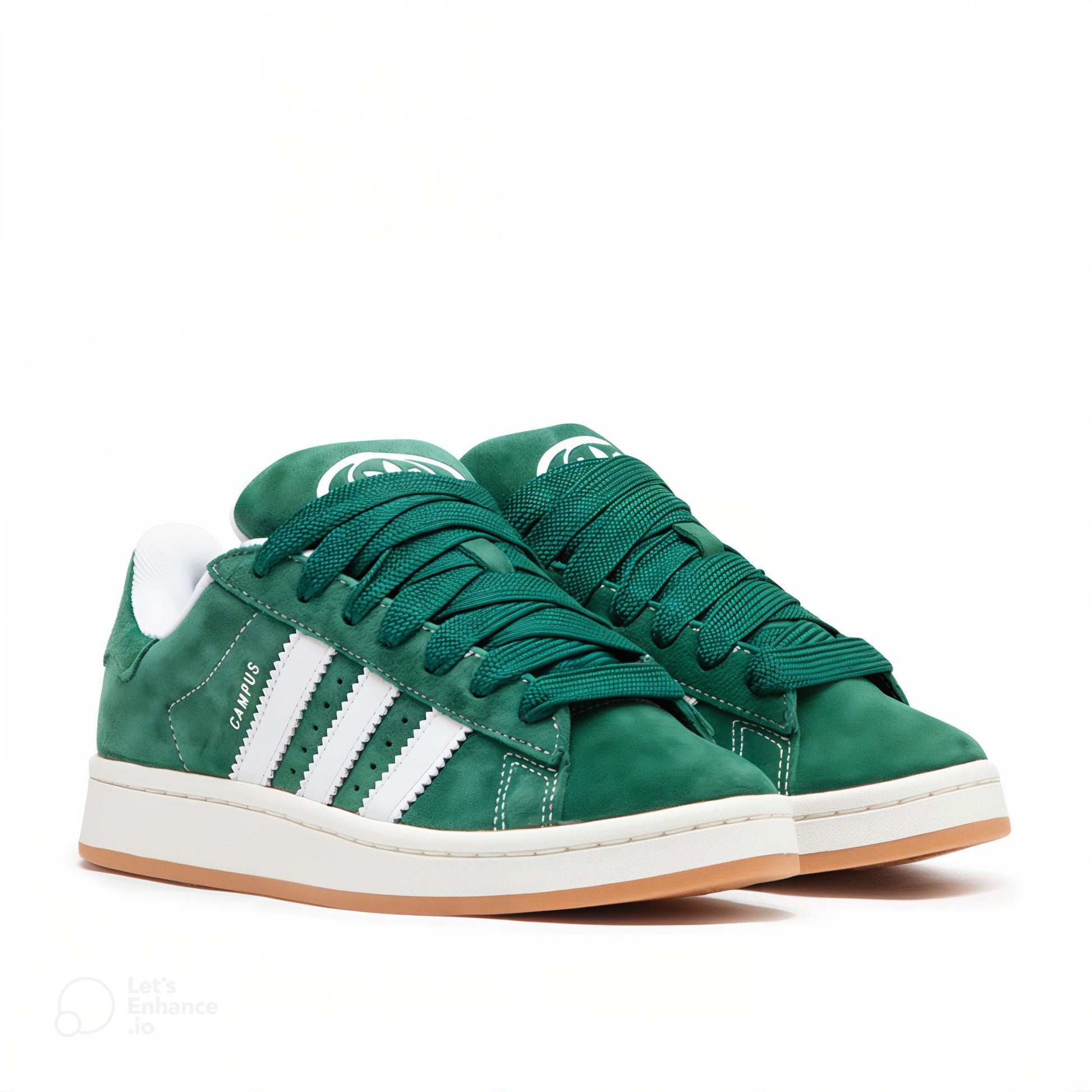 Adidas Campus 00s "Dark Green Cloud White" pair