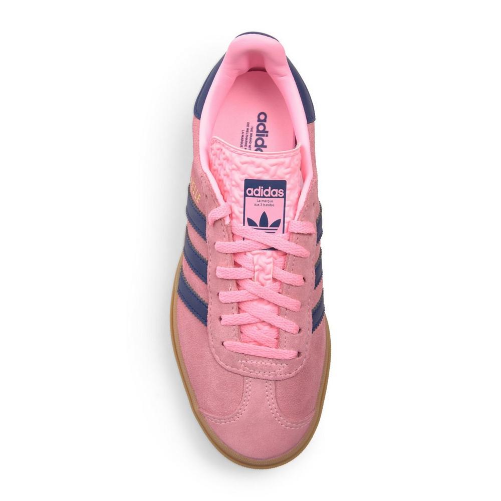 Top-down view of adidas Women's Gazelle Bold highlighting the pink upper and gum outsole.