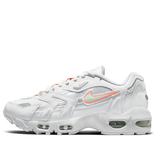 Nike air Max 96 all white with orange on the swoosh