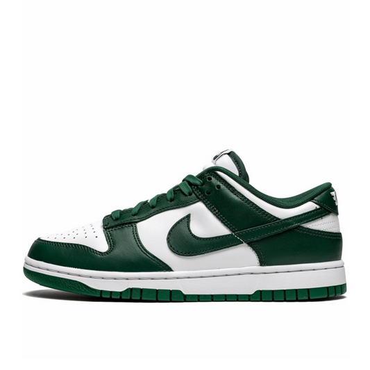 Nike SB dunk Spartan Green, at The Shoe Store, facing left.