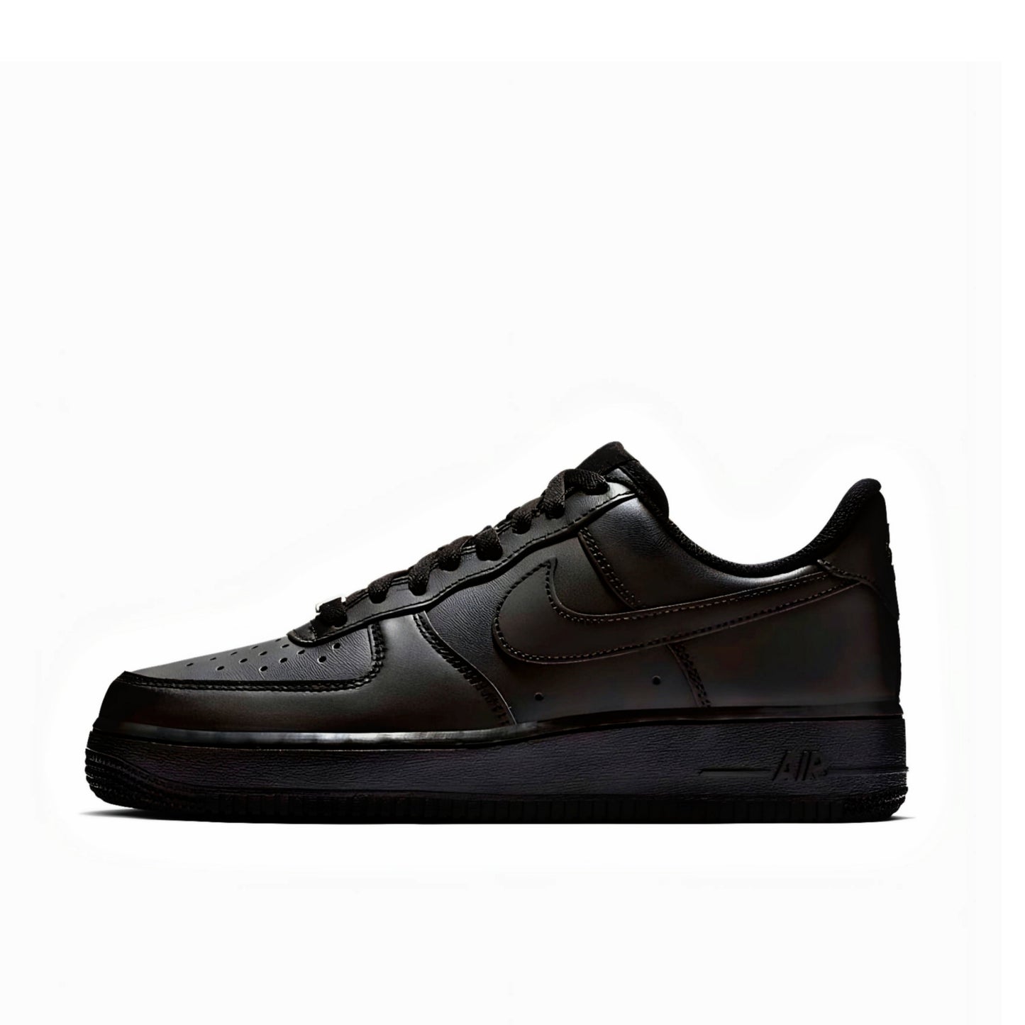 Nike Air Force 1 Triple Black, Pure Black, All Black, with the highest quality.