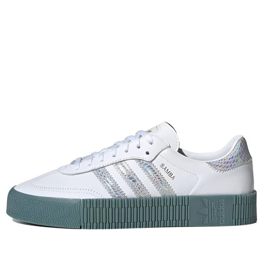 Adidas Sambarose Mermaid Tail, green sole.