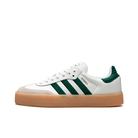 Adidas Samba elevated Sole, Green and white