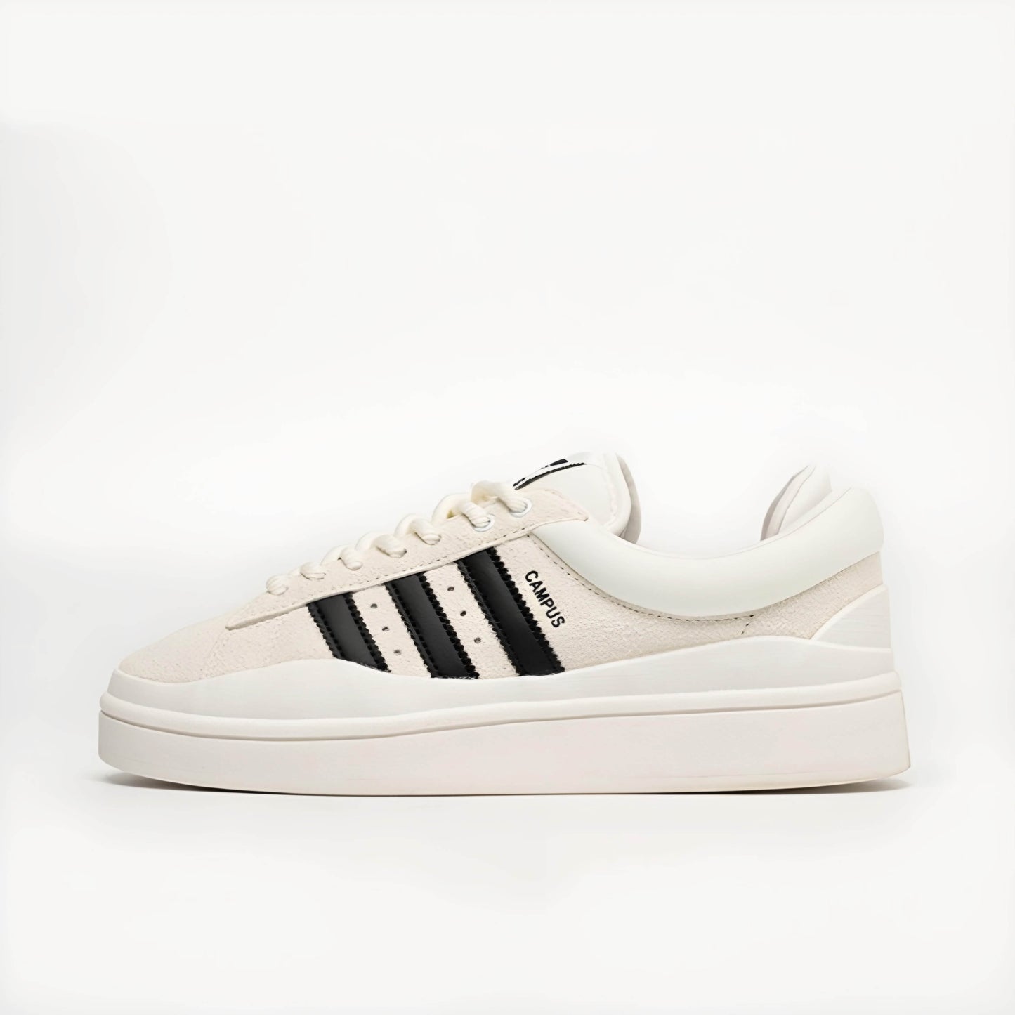 Adidas Campus Bad Bunny white edition with a creamy suede.