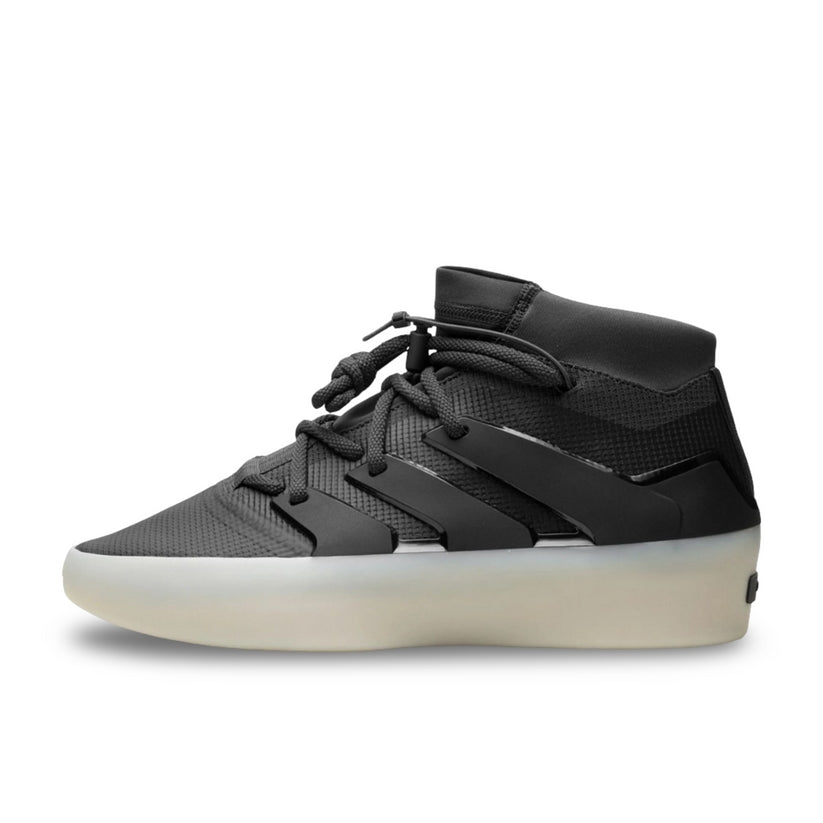 Adidas Fear of God essentials Carbon, Dark Black and Beige sole.