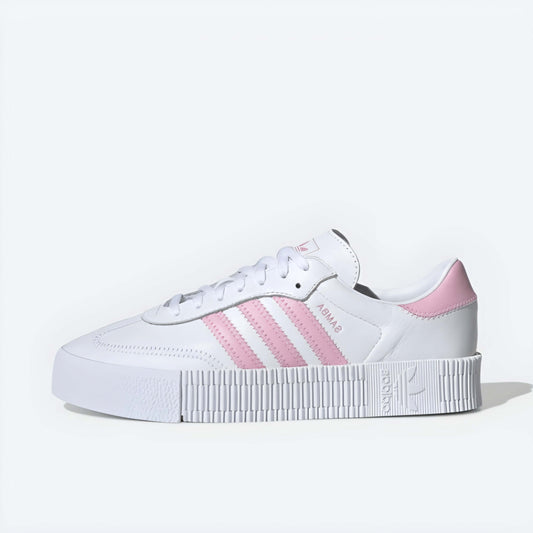 Discover the Adidas Women's WMNS Sambarose 'True Pink' Footwear, a stylish update to the classic Samba design.