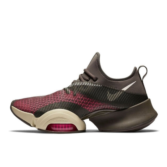 The Nike Air Zoom SuperRep 'Pink Blast' is a women's fitness shoe built for high-intensity workouts like circuit runs and exercises. Its minimalist black colorway, accented with pink and white, creates a bold look, while the breathable 