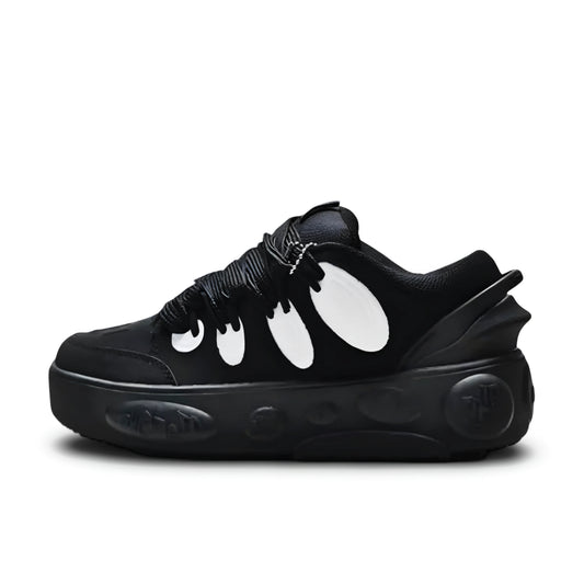 Puma LaFrance lamelo ball sneakers in black and white suede.