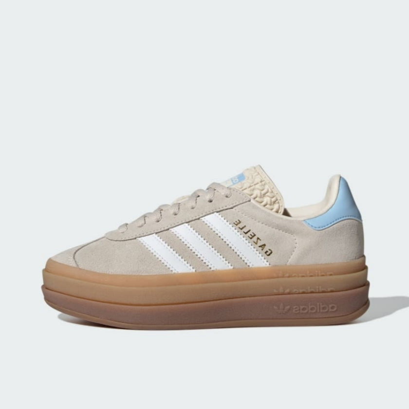 The Adidas Gazelle Bold Wonder White Clear Sky side image