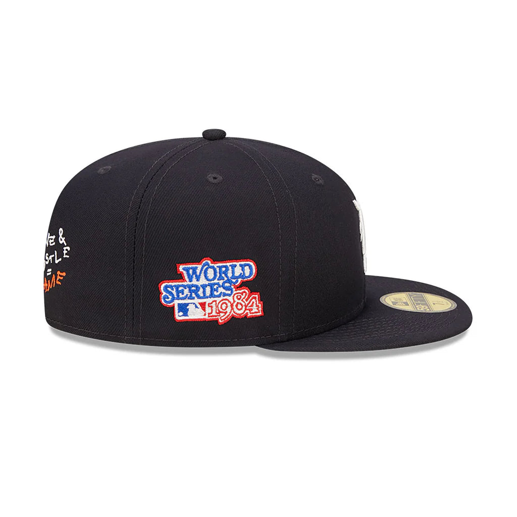 Detroit Tigers MLB Team Heart Navy