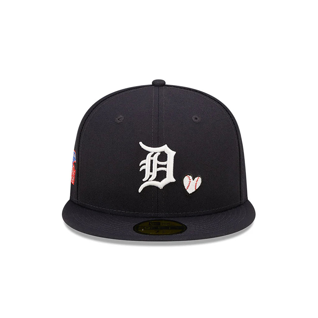 Detroit Tigers MLB Team Heart Navy